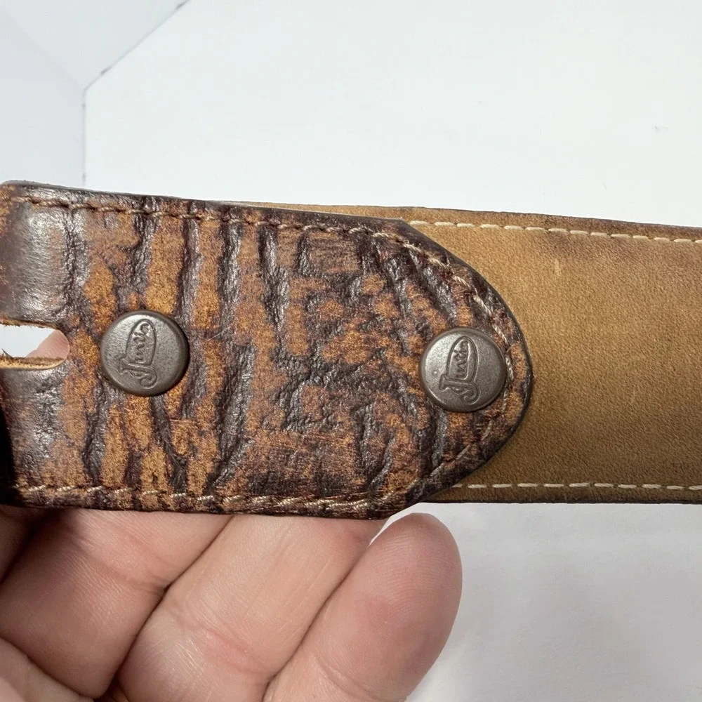 Justin Mens Brown Floral Tooled Top Grain Cowhide Leather Western Belt Blank 38